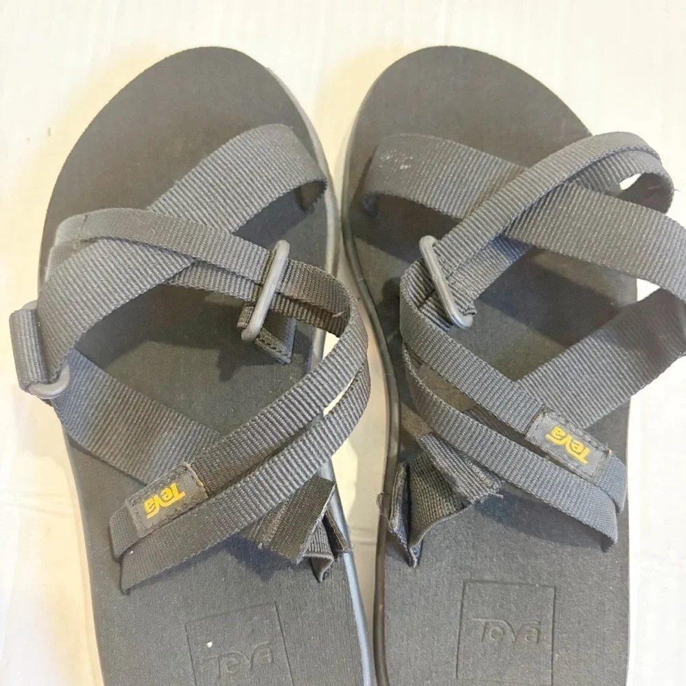 Teva Voya Slide Sandals Black Size 5 Size EU36 Strappy Sustainable Cushioned